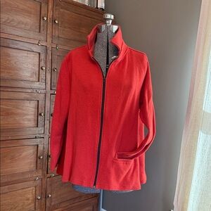 Elegant Red Women's Cape Jacket